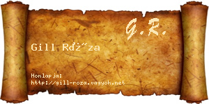 Gill Róza névjegykártya